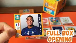 Open Euro 2020 full box Panini stickers | 50 packs| football | Mbappe!