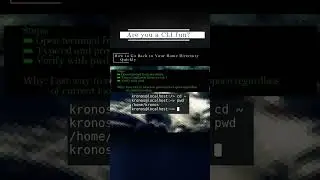 🐧 LinuxCLI 🐧 How to Go Back to Your Home Directory Quickly 🐧 #shorts #KGROSShorts