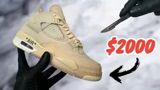 Nike Air Jordan 4 Off-White Sail ASMR Unboxing | Relaxing Sneaker Sounds