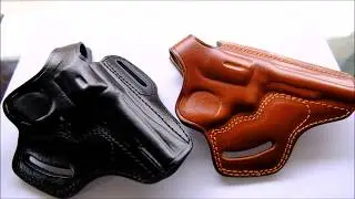 Handcrafted Leather Belt Holster for Smith and Wesson CTG 38 Special 4 Barrel