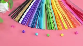 BronaGrand 1080 Sheets Origami Stars Paper Double Sided Folding Strips- 27 Colors