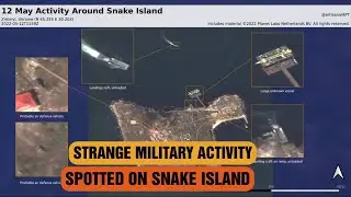 Strange military activity has been spotted on Snake Island, with unknown ships nearby
