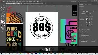 80s classic vintage t shirt design in illustrator