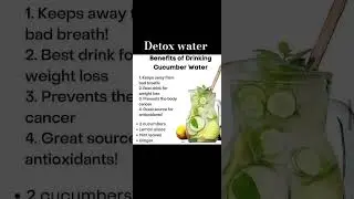 Cucumber Detox Water benefits #ytshortsvideo #curedetox #fruit #detoxdiet #food #detoxrecipe