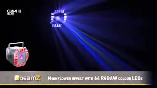 BeamZ Cub4 II LED Quad derby with moonflower 153.701