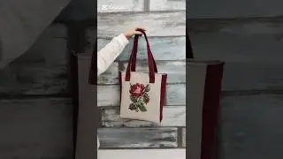 SEWING BIG BAG with embroidery #bagsmanufacturer #sewingbag #geanta #diy #handmadebags #broderie