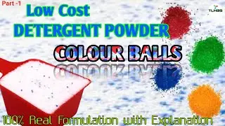 How to Make  Detergent Powder Colour Balls || Low Cost Colour Balls making Process
