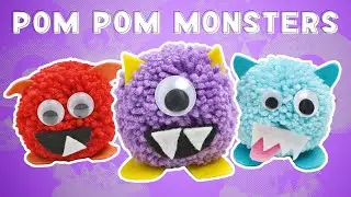 Pom Pom Monsters | DIY Monster Pom Pom Craft