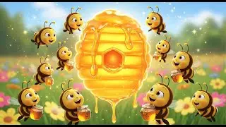 Ten Busy Bees Making Sweet Honey 🍯🐝 | Counting Song for Kids | Learn Numbers 1 to 10