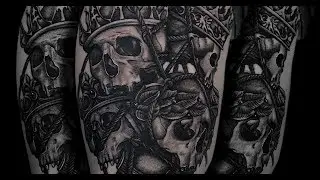 Skulls of kings Tattoo timelapse