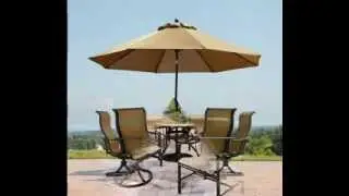 Patio table umbrella design ideas