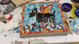 Mosaic Stepping Stone/ Dog Memorial/ Sweet Atticus
