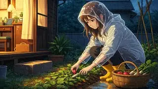 Rainy Harvest to Cozy Dinner | Anime Slice of Life