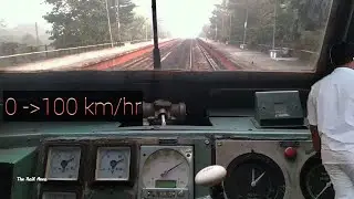 Inside Local Train EMU (CAB) , Ultimate Cab Ride in guard brake || Train speed (0 to 100 Km/hr)