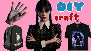 DIY Wednesday craft/Netflix viral series Wednesday Addams