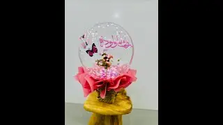 Bubble Balloon Flower Bouquet Tutorial || New Baby Girls gift wrapping techniques || Balloon Bouquet