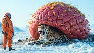 Brave baby leopard seeks rescue team to help its mother get rid of parasitic tumor