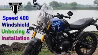 Triumph Speed 400 - Windshield Unbox + Installation #speed400 #triumph #diy