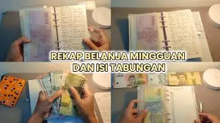 REKAP BELANJAAN DAN NGISI TABUNGAN HASIL DARI SISA BELANJA #savingchallange #savingmoney #nabung 