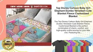 Top Disney Cartoon Baby Girl Elephant Dumbo Velveteen Cute Blanket Fleece Customized Blanket