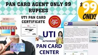 Pan Card Agent id Offer Only 99 Rupees monthly 20000 Income WhatsApp 7029341916UTI AGENT CERTIFICATE