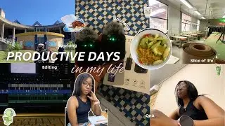 VLOGTOBER 🌸: Productive days in my life | work, editing, unboxing and QnA