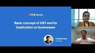 Basic concept of GST and its implication on businesses | Zoho Books | CA Bimal Jain