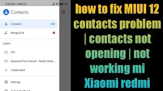 MIUI 12 contacts problem | contacts not opening | not working mi Xiaomi redmi