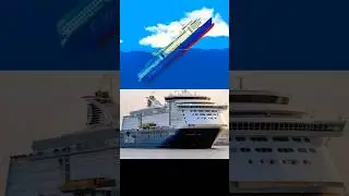 Color Line Cruise Ship Vs Reverse Tsunami #ships #floatingsandbox