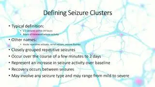 Epilepsy 102 - Unmet Needs in the Epilepsy Community