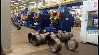 Truck wheel rim production line include coiler, Butt welder, trimmer and roll former in Brazil