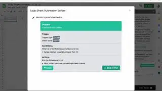 Send a message to Slack when Google Sheets is edited using Logic Sheet