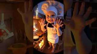 Tiny hands, huge flavors! 👨&zwj;🍳 #babychef #kidscooking #minichef #foodie #cooking #cute #foodmagic
