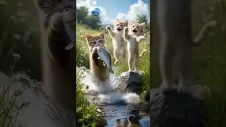 Kitten catch fish #catlovers #cat #catvideosforcatstowatchmeow #funny #cataidreamers #pets