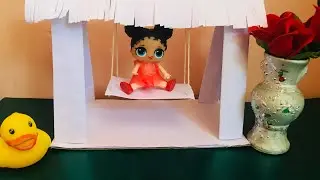 How to make a swing with paper|make DIY miniature swing with paper| miniature swing|paper craft idea