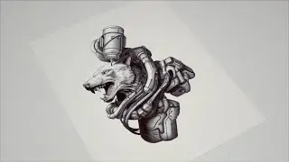 Sculpted reality &middot; Ballpoint pen drawing