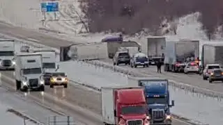 I-80 blocked near West Branch due to crash