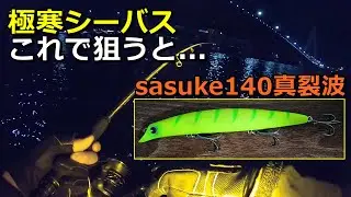 sasuke140真裂波で真冬のシーバス釣り
