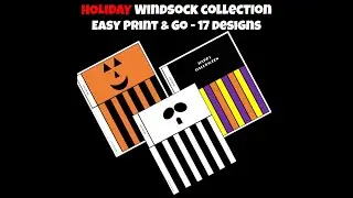 Holiday Windsock Collection - Halloween, Christmas, Valentine's & Earth Day