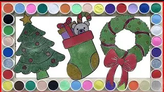 Relaxing Christmas Coloring with Sand | Stress Relief #sandasmr #relaxing #asmr 