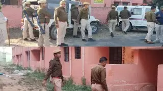 झुंझुनू मंड्रेला रोड पर मुख्यमंत्री जन आवास योजना में पुलिस की रेड सैकड़ो फ्लैटों की ली गई तलाशियां