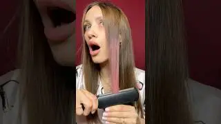 PERFUME + HAIR STRAIGHTENER = PINK HAIR?! 😱 #lifehacks #hair #hairstyle