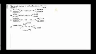 The correct structure of ethylenediaminetetraacetic acid (EDTA) is