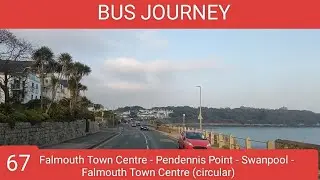🇬🇧 BUS JOURNEY (TIMELAPSE) | OTS (Cornwall) 67: Falmouth Town Centre - Swanpool (circular)