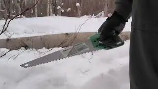 Тест топор против пилы, разбираем на части бревно)