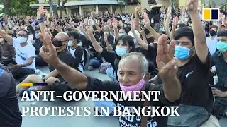 Thousands take to the streets of Thai capital Bangkok to protest against the government