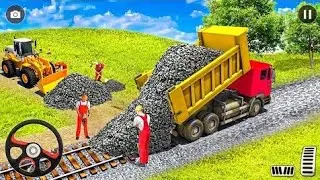 Train Track Builder Simulator - City Construction JCB Game 3D - Android Gameplay