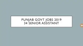Ppsc senior assistant jobs 2019