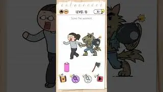 Brain Test 2: Monster Hunter. Level 13. save the woman! #braintest #games #brainteaser #braingames