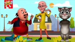 Motu Patlu Talking Tom Funny Puzzle With Eating Food Animation Video Burger 🍔 Samosa Pizza 🍕 Jalebbi